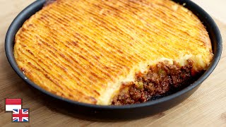 Favorit Keluarga Resep PASTEL TUTUP KHAS INGGRIS Shepherd’s  Cottage Pie Pai Daging Cincang [upl. by Ellehcsar412]