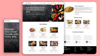 Create Responsive Restaurant Website Using React JS And Tailwind CSS webdesign webdevelopment [upl. by Nahtanoj]