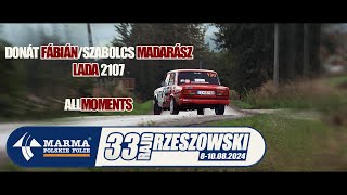 FÁBIÁNMADARÁSZ  LADA 2107  ALLMOMENTS MOVIE AT 33 RAJD RZESZOWSKI BY RALLYMAGAZIN [upl. by Aneerhs]