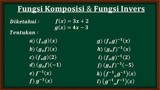 Fungsi komposisi dan fungsi invers [upl. by Eikcid]