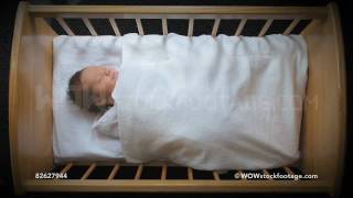 Newborn baby sleepsdozes in crib [upl. by Yasibit]