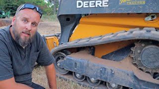 How to Get a Skid Steer Track Back On After You Roll it Off [upl. by Beach]