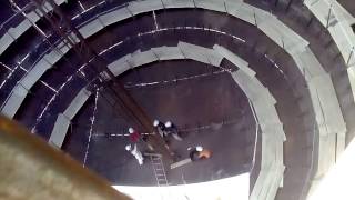 Inside of a LPG storage tank Erection part 7 [upl. by Timmi]