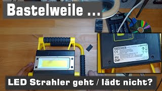 𝗕𝗮𝘀𝘁𝗲𝗹𝘄𝗲𝗶𝗹𝗲 Parkside LED Strahler leuchtet und lädt nicht [upl. by Kinna]