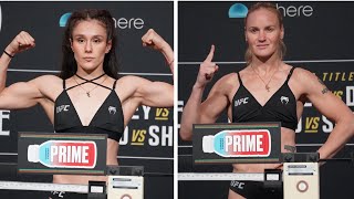 UFC 306 Official WeighIns Alexa Grasso vs Valentina Shevchenko [upl. by Uwton]