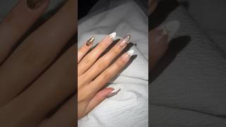 the perfect fall nails✨🤍 nails newnails nailtransition naildesign diynails nailart [upl. by Beitz]