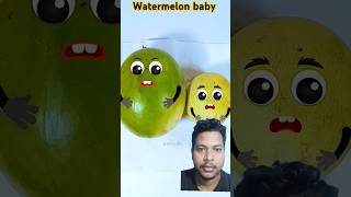 Watermelon baby funny mukbang challenge watermelon cartoon fruitsurgery foodsurgery jidoodle [upl. by Joris]