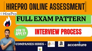 How To Prepare For HirePro  Online Assessment  Exam Pattern  Interview Rounds  Off Campus Drive [upl. by Arikihs]