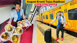 Upgraded Tejas Rajdhani First Class coupe mein 5star service Unlimited IRCTC food Indian Railways [upl. by Costa]