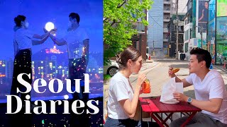 SEOUL DIARIES  Married Couples Life in Korea  Date in Sinsa Garosugil Exhibit  VLOG [upl. by Clyve]