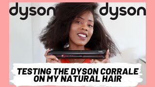 TESTING THE DYSON CORRALE STRAIGHTENERS ON NATURAL AFRO BLACK HAIR  IS IT WORTH IT [upl. by Htiekal627]