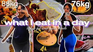 What I Eat in a day as a Brown Girl trying to Lose Fat and Gain muscle 🍳 realistic recipes tips [upl. by Saravat]