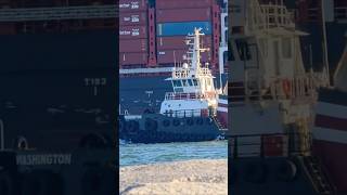 PASSING CLOSE🌊🌊 POINT COMFORT Fort Monroe VA ship containership wow epic waves [upl. by Thorman946]