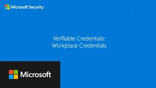 Verifiable Credentials Workplace Credentials [upl. by Adnolohs]