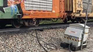 Norfolk Southern Flange Greaser Fast Mixed Freight At The Skirmish Walton Kentucky Trains [upl. by Landrum]