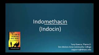 CC How to Pronounce indomethacin Indocin Backbuilding Pharmacology [upl. by Aihsenod]