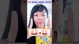 ONLY 1 EXERCISE  Fix Wide Nose Wing Get Slim Nose Nose Reshape exercise [upl. by Jehius]