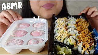 ASMR SUSHI  BOBA FILLED MOCHI ICE CREAM SOFT EATING SOUNDS [upl. by Constantino]