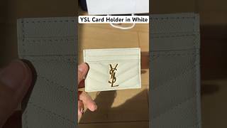 YSL Card Holder in White luxurybag luxury bag ysl yslbag [upl. by Denn466]