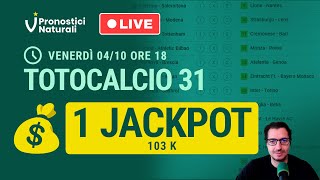 🔴 LIVE Ore 18 Totocalcio 💰 JACKPOT 103K e questa volta qualcuno lo prende [upl. by Seligman]