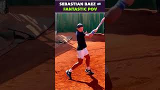 FANTASTIC POV OF SEBASTIAN BAEZ tennis shorts [upl. by Acimot506]