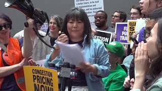 Hundred Protest FOR Congestion Pricing outside Governor Hochul Office in NYC [upl. by Manvel]