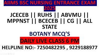 JCECEB AVBMURUHS  MPPNST ALL STATE Botany MCQs by V2MAM [upl. by Ahseral290]