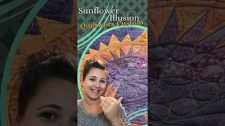 Quiltworx Sunflower Illusions Paper Pieced Quilt Top Custom Quilting quiltworx longarmquilting [upl. by Ainahs166]