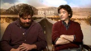 Due Date Interview with Zach Galifianakis and Robert Downey Jr [upl. by Anitnamaid]