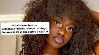 🚨 AVIS DE RECHERCHE ALEXANDRA MARTINE DIENGO LUMBAYI CONGOLAISE DE 21 ans PORTÉE DISPARUE AU CANADA [upl. by Roddy]