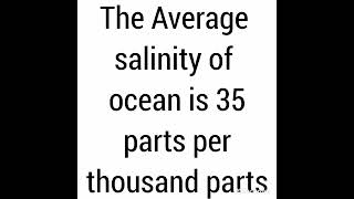 Salinity ocean or sea salinity how many parts grams salt water viral like share subscribe [upl. by Jocelyne]