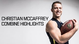 Christian McCaffrey Stanford RB  2017 NFL Combine Highlights [upl. by Ayekal]