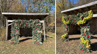 Christmas Flower Arch With Celetex Balloons  KetieStory [upl. by Vanya534]