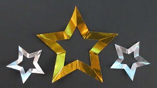 【折り紙】穴の開いた星の切り方【origami】How to cut a star with a hole [upl. by Anital659]