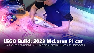 2023 McLaren F1 Car Lego Build  Part 2 [upl. by Yliab]