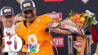 Watch Tennessee celebrate after a stunning shutout win against Iowa in the Citrus Bowl [upl. by Elson]