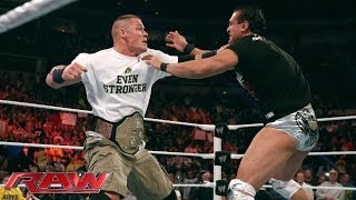 John Cena attacks Alberto Del Rio Raw Nov 18 2013 [upl. by Tarrant]