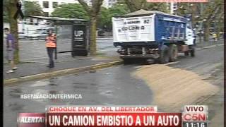 C5N  TRANSITO CHOQUE EN AV DEL LIBERTADOR [upl. by Arrakat]