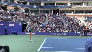 Ons Jabeur vs Aryna Sabalenka  Courtside  US Open 2022 Practice [upl. by Oah]