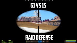 THE BIGGEST RAID DEFENSE IN RUST HISTORY  61v15  300 ROCKETS [upl. by Noloc]