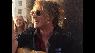 Jamie Campbell BowerLive Acoustic Set at Venice Boardwalk [upl. by Hayilaa]