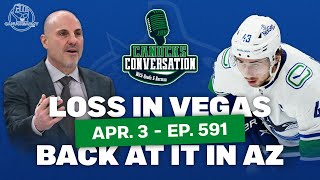 A loss in Vegas and right back at it vs Arizona ft Frank Seravalli  Canucks Convo  Apr 3 2024 [upl. by Aneleasor]