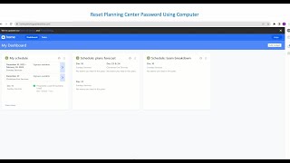 PCO  Reset Planning Center Password Using Computer [upl. by Sivart440]