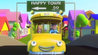 Jantes sur le autobus  3D rimes  Chanson pour les enfants  3D Rhyem For Kids  Wheels On The Bus [upl. by Bambi]