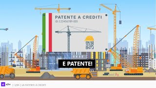 La patente a crediti nei cantieri temporanei o mobili [upl. by Centeno755]