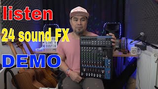 YAMAHA MG12XU AUDIO EFFECTS DEMO ALL 24 FX TEST [upl. by Rehtae]