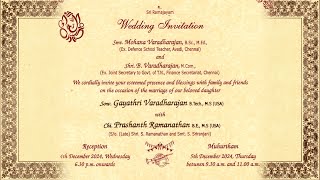 Gayathri amp Prashanth Wedding On 05122024 Thursday 900 AM IND Time [upl. by Cleveland]