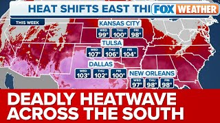 Deadly Historic Heatwave Expands With No End In Sight Across The South [upl. by Xuaegram275]