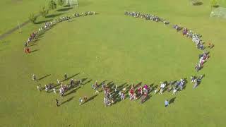 Creative Sciences March 14 human peace sign [upl. by Enilegna113]