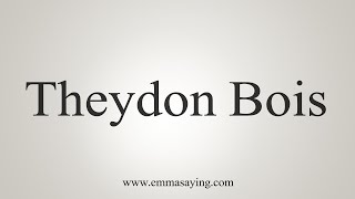 How To Say Theydon Bois [upl. by Adiol944]